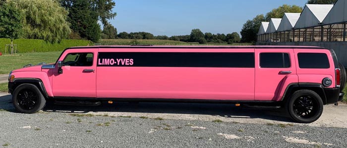 wagenpark roze hummer limousine